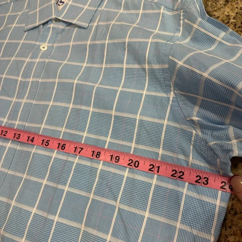 Men Bugatchi Large Classic Fit Long Sleeve Button up Shirt (fits XL 24’ Chest)